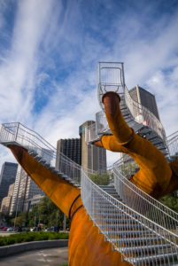 Canada, Quebec, Montreal, Bonaventure Expressway Park, urban stairs Canada, Quebec, Montreal, Bonaventure Expressway Park, urban stairs